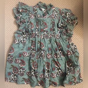 Floral Ruffle Sleeve Dress